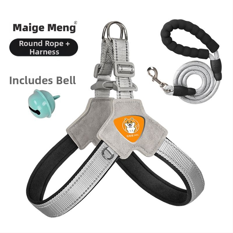 Šuns liemenė su krūtine diržu – ėjimui su pavadėliu