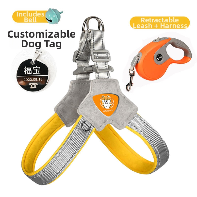 Šuns liemenė su krūtine diržu – ėjimui su pavadėliu