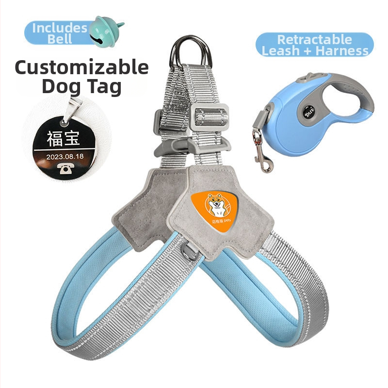 Šuns liemenė su krūtine diržu – ėjimui su pavadėliu