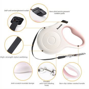 SOMILA νάιλον αναδιπλούμενο λουρί σκύλου, επεκτειόμενο, ζώνη έλξης