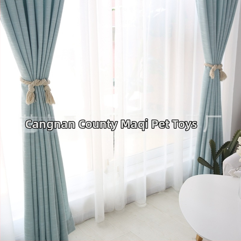 Завесен шнур за връзване – ръчно изработен, двойка, дебел памучен конец, домашен текстил, Maggie Textiles