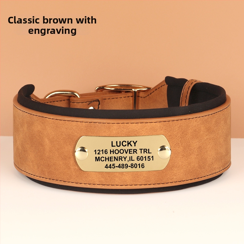 Graviruota šuns kaklo apykaklė su identifikacine plokštele — Mohair medžiaga, šunims, be prekės ženklo, be importo