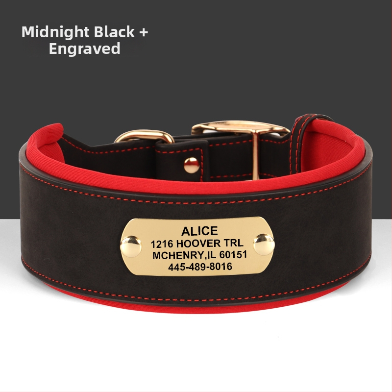 Graviruota šuns kaklo apykaklė su identifikacine plokštele — Mohair medžiaga, šunims, be prekės ženklo, be importo