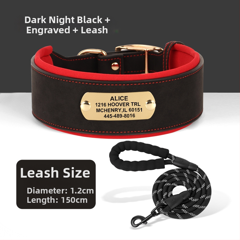 Graviruota šuns kaklo apykaklė su identifikacine plokštele — Mohair medžiaga, šunims, be prekės ženklo, be importo