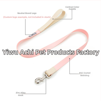 Λουρί κατοικίδιων για γάτες και σκύλους με PVC επενδυμένο ελαστικό ιμάντα και σχέδιο κατά του μπλέξιμου