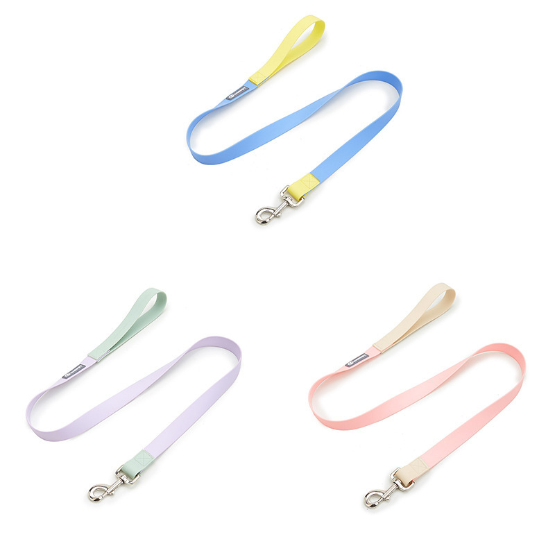 Каиш за домашни любимци за котки и кучета с PVC-обвита еластична лента и дизайн против заплитане