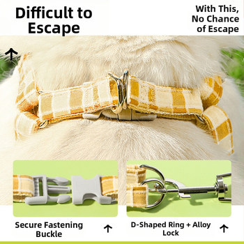 Katinės liemenė su pavadėliu – audinys, vest stiliaus, laukų pasivaikščiojimams