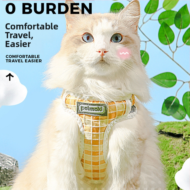 Katinės liemenė su pavadėliu – audinys, vest stiliaus, laukų pasivaikščiojimams