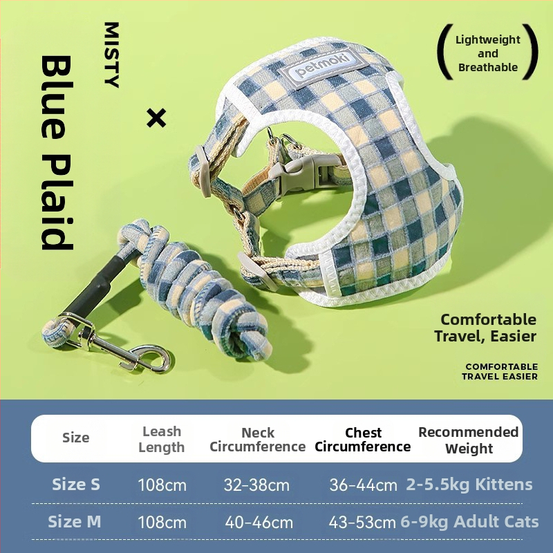 Katinės liemenė su pavadėliu – audinys, vest stiliaus, laukų pasivaikščiojimams