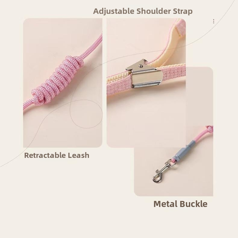 Жилетна каишка за кучета с повод за малки породи; гръдната презрамка; материал: Друг; не е внесена; категория: въжени колани за домашни любимци.