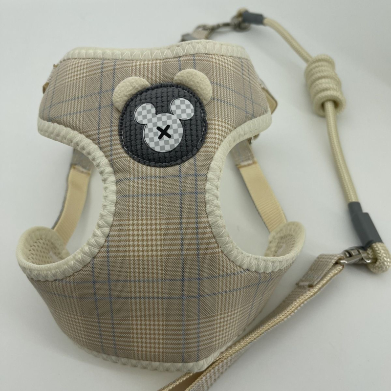 Vest stiliaus šuns harnizas su pavadėliu mažiems šunims; krūtinės diržas; medžiaga: Kita; neimportuota; kategorija: naminių gyvūnėlių virvų diržai.