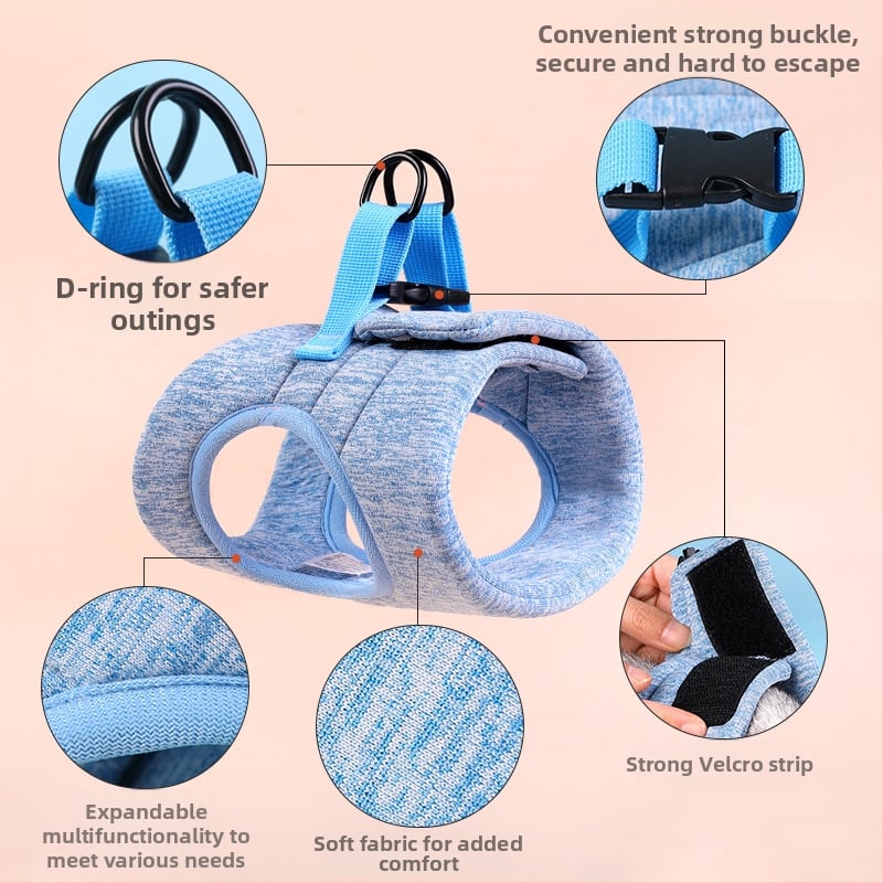 Katės krūtinės diržas su quilted užpildymu, Da Da Bear