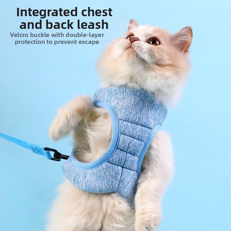 Котешка презрамка за разходки Da Da Bear с quilted подплата, подходяща за котки