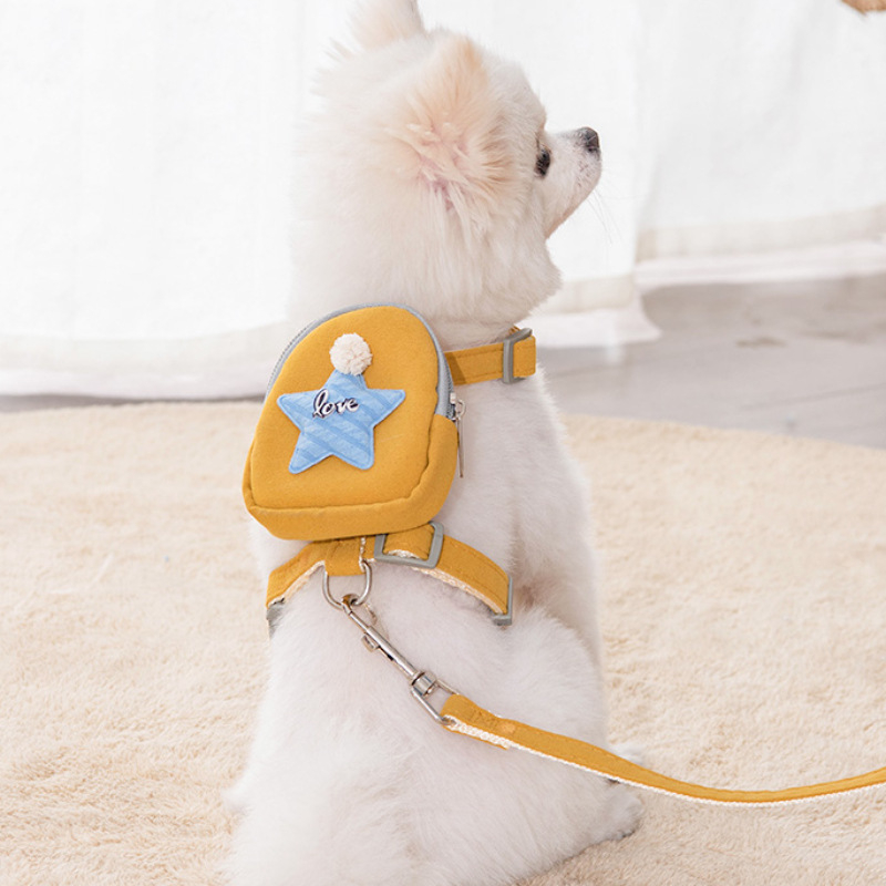 Kutyamellkas-hám hátizsákkal és pórázzal – kistestű kutyáknak; Márka: Dream Wang / Dream Meow; Anyag: Egyéb; Nem nyúlik; Kategória: Kisállat láncok és kötelek