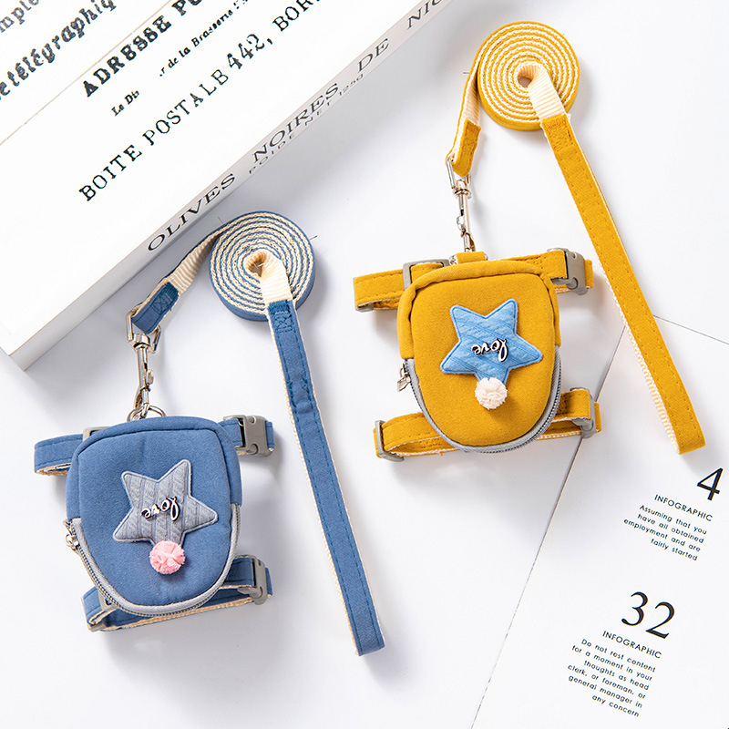 Kutyamellkas-hám hátizsákkal és pórázzal – kistestű kutyáknak; Márka: Dream Wang / Dream Meow; Anyag: Egyéb; Nem nyúlik; Kategória: Kisállat láncok és kötelek