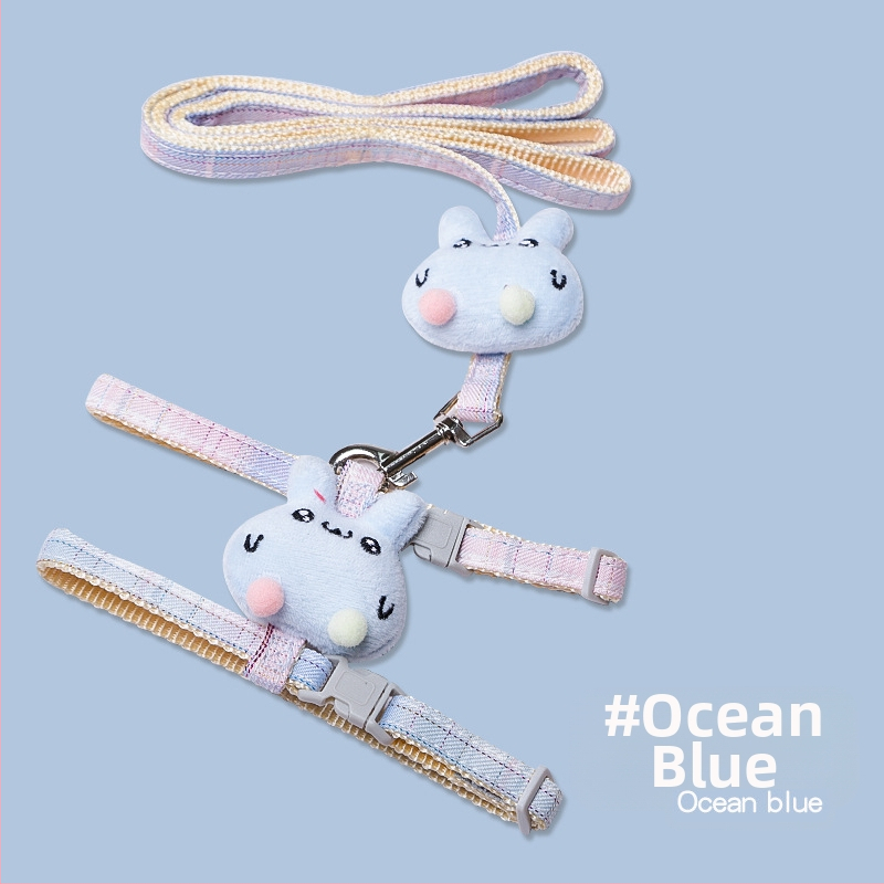 Katės vedimo virvė - neatsidaro, reguliuojamas krūtinės diržas, nailono virvė su lydinio ir ABS užraktais