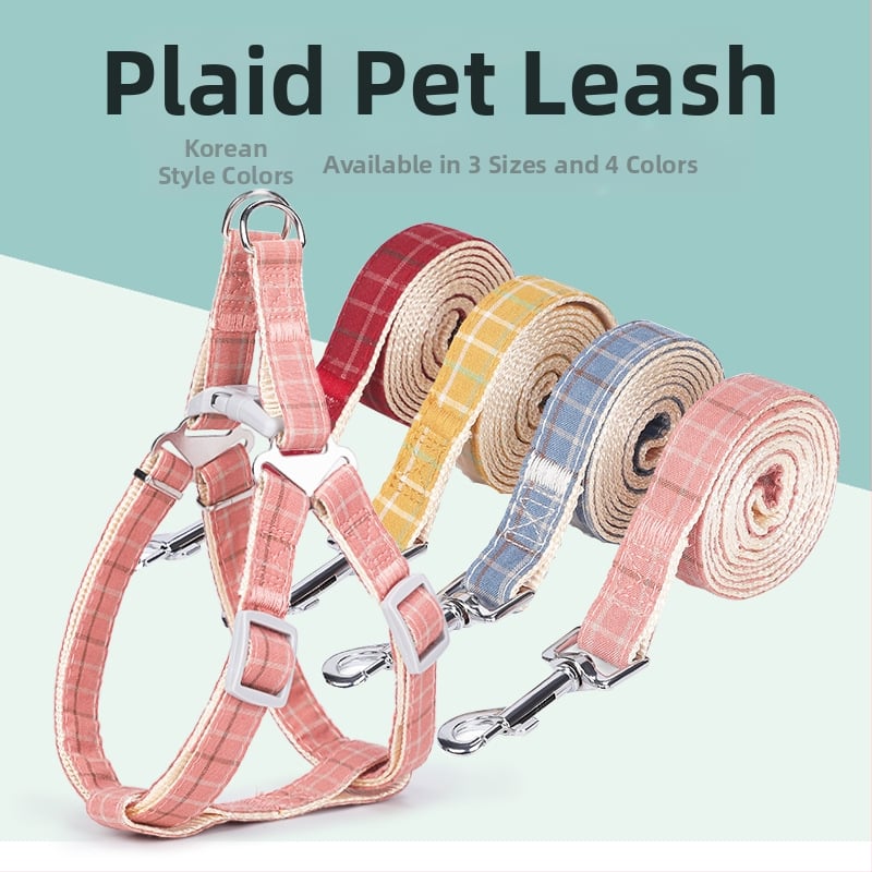 Ta-da Bear полиестерен поводник за кучета, стил колан, корейски стил двуцветен каре дизайн, Zhejiang произход