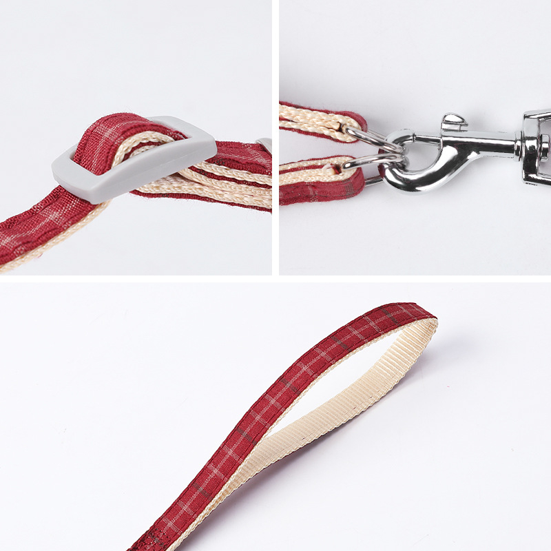 Ta-da Bear полиестерен поводник за кучета, стил колан, корейски стил двуцветен каре дизайн, Zhejiang произход