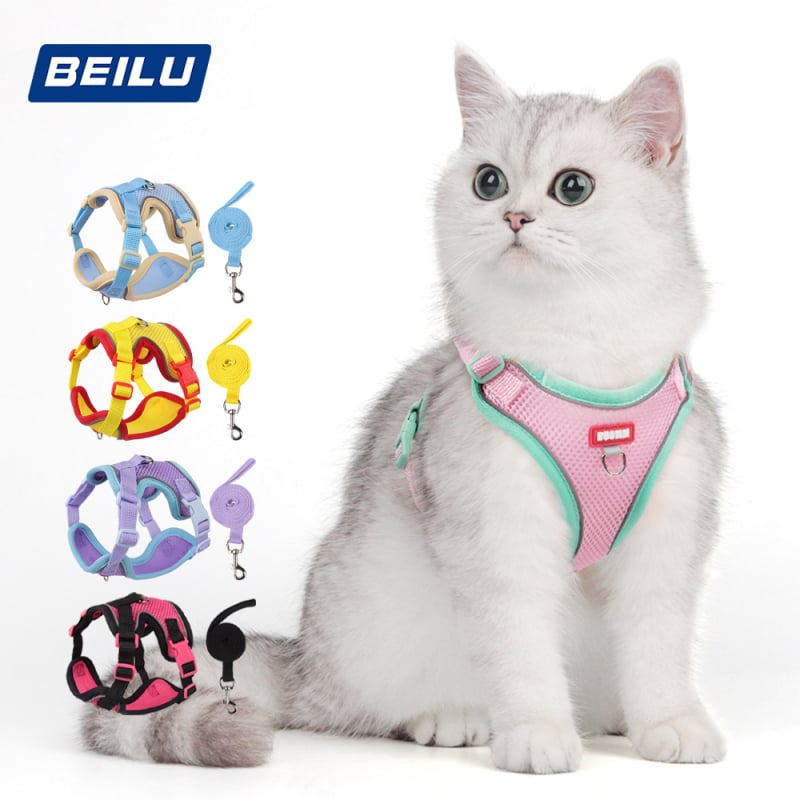 Belu Curea piept pentru animale – Poliester, reglabilă, pentru pisici, cutie cu 240 buc.