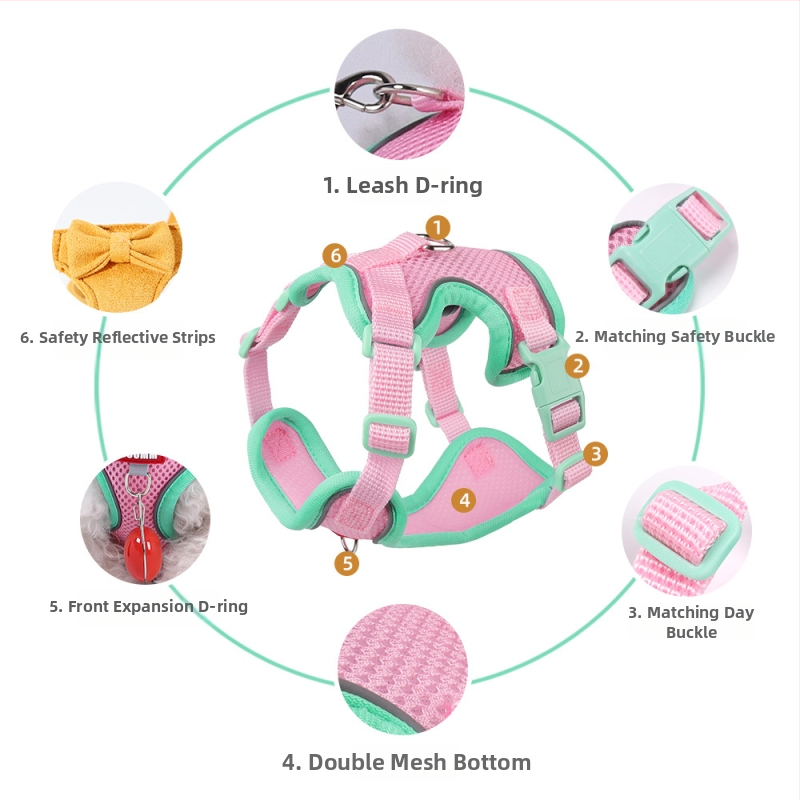 Belu гръден ремък за домашни любимци – полиестер, регулируем, за котки, кутия с 240 бр.