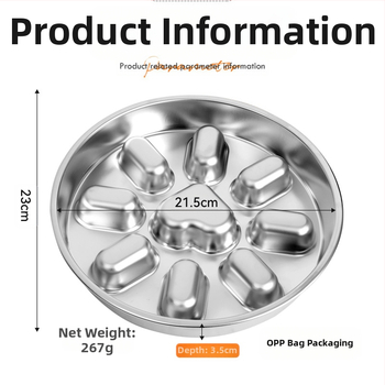 Μπολ σκύλου από ανοξείδωτο ατσάλι 304, με αντιολισθητική βάση και σχέδιο αργής πρόσληψης για αποφυγή πνιγμού και ανατροπής.