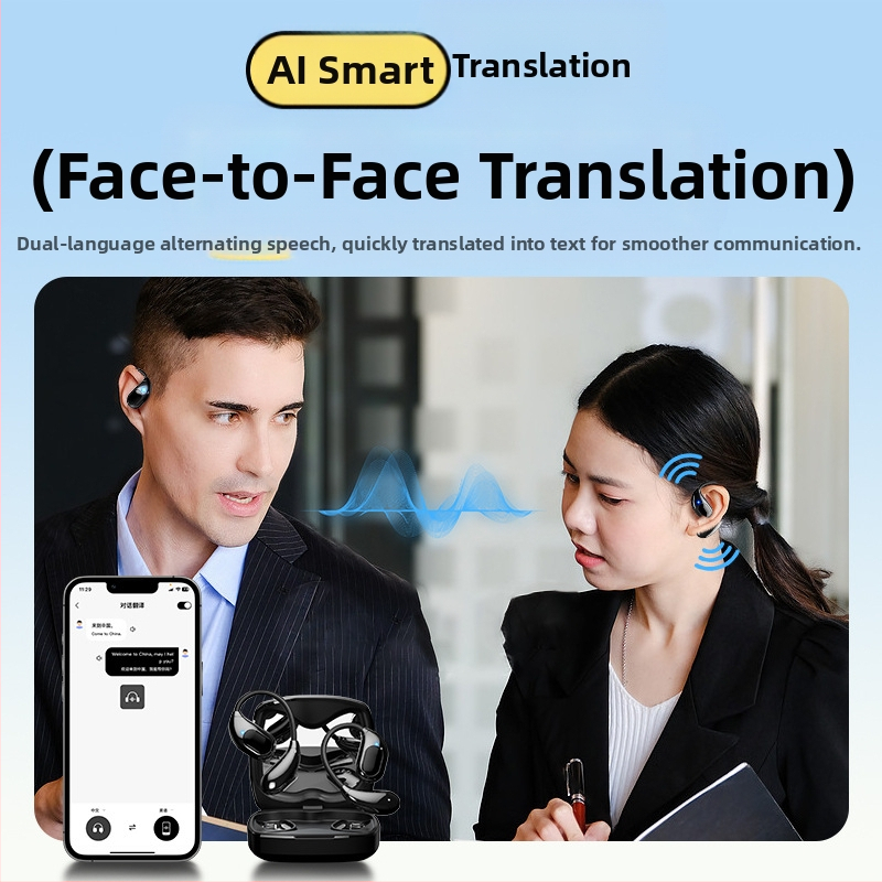 Bluetooth slúchadlá s AI prekladom a viacjazyčnou simultánnou tlmočbou, ANC tlmenie hluku, dosah 10 m, Bluetooth 5.0, IPX4, in-ear stereo, 4–8 h batéria, K5