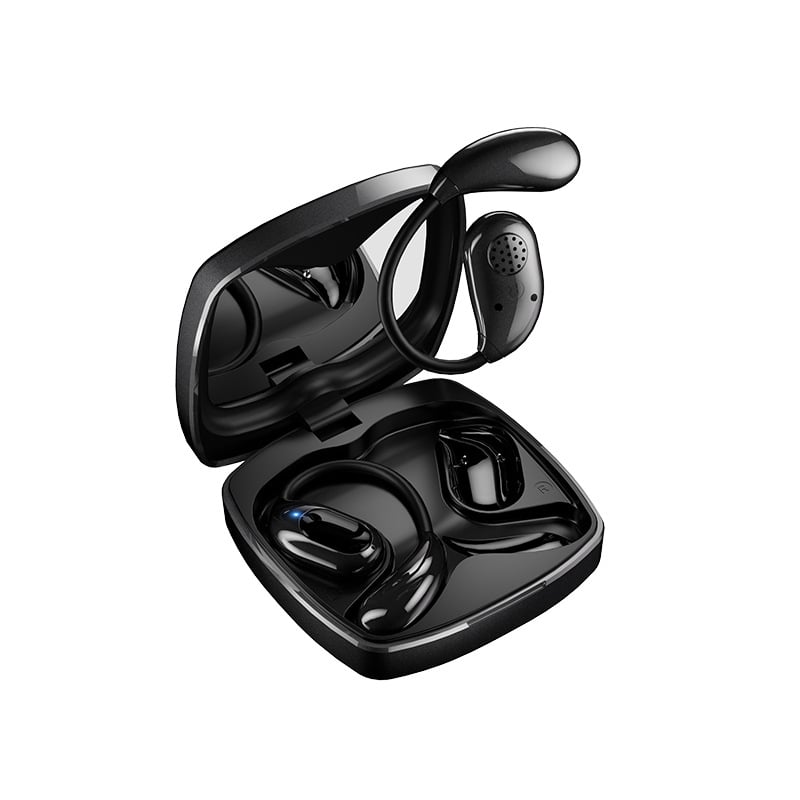 Bezvadu Bluetooth ausines ar AI tulkojumu un daudzvalodu vienlaicīgu tulkojumu, ANC trokšņu samazināšana, darbības diapazons 10 m, Bluetooth 5.0, IPX4, stereo skaņa, 4–8 stundu darbība, K5
