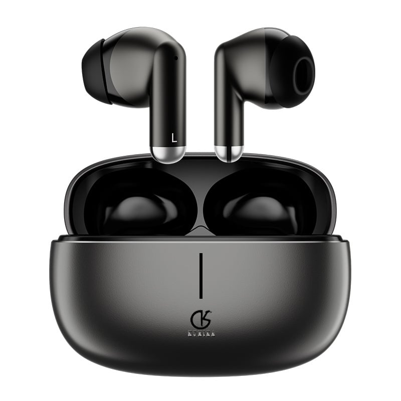 Bezvadu Bluetooth ausines ar AI tulkojumu un daudzvalodu vienlaicīgu tulkojumu, ANC trokšņu samazināšana, darbības diapazons 10 m, Bluetooth 5.0, IPX4, stereo skaņa, 4–8 stundu darbība, K5
