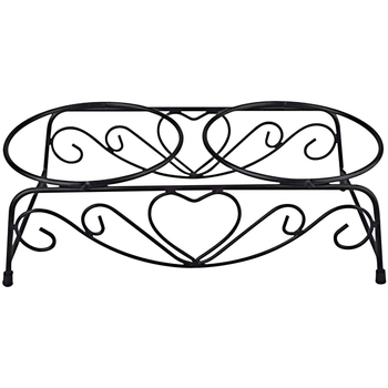 Μεταλλική ανυψωμένη βάση φαγητού κατοικίδιων – Baihao, ρετρό σχέδιο από σφυρηλατό σίδερο, αντιανατροπή για σκύλους