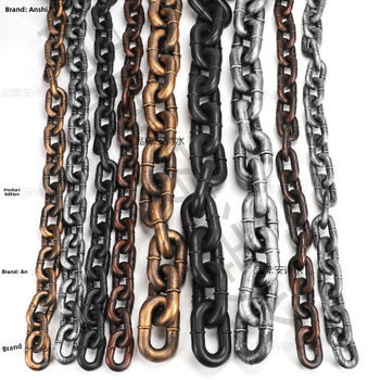 Реквизит за костюми: имитационна железна верига за филми и Хелоуин сцени, пластмасова фалшива верига (Марка: An shishui; Категория: Makeup costume props; Тип: Други; Внос: Не; IP лиценз: Не)
