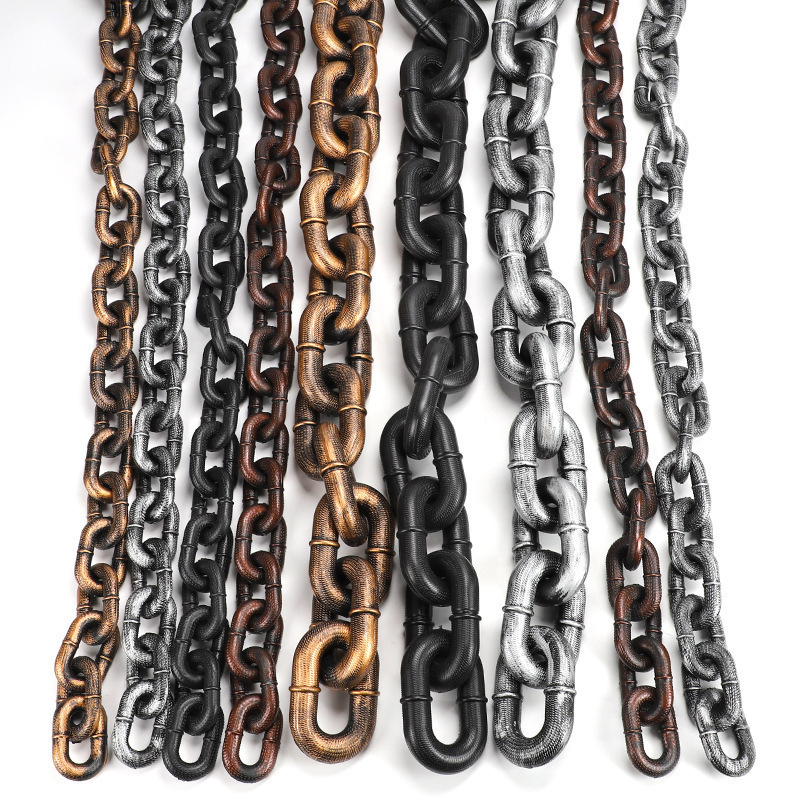 Реквизит за костюми: имитационна железна верига за филми и Хелоуин сцени, пластмасова фалшива верига (Марка: An shishui; Категория: Makeup costume props; Тип: Други; Внос: Не; IP лиценз: Не)