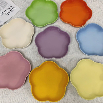 Porcelininė gili lėkštė – prancūziškas stilius, underglaze spalva, mikrobangų krosnelė tinka, neįprasta forma