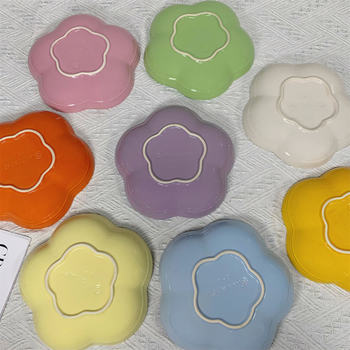 Porcelininė gili lėkštė – prancūziškas stilius, underglaze spalva, mikrobangų krosnelė tinka, neįprasta forma