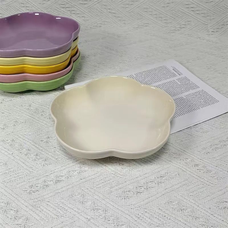 Porcelininė gili lėkštė – prancūziškas stilius, underglaze spalva, mikrobangų krosnelė tinka, neįprasta forma