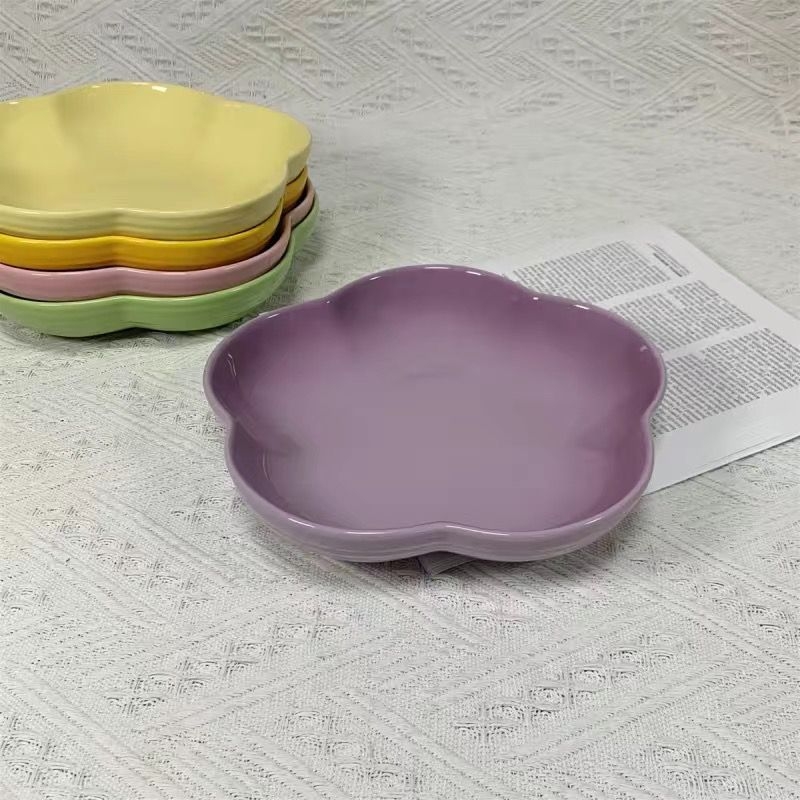 Porcelininė gili lėkštė – prancūziškas stilius, underglaze spalva, mikrobangų krosnelė tinka, neįprasta forma