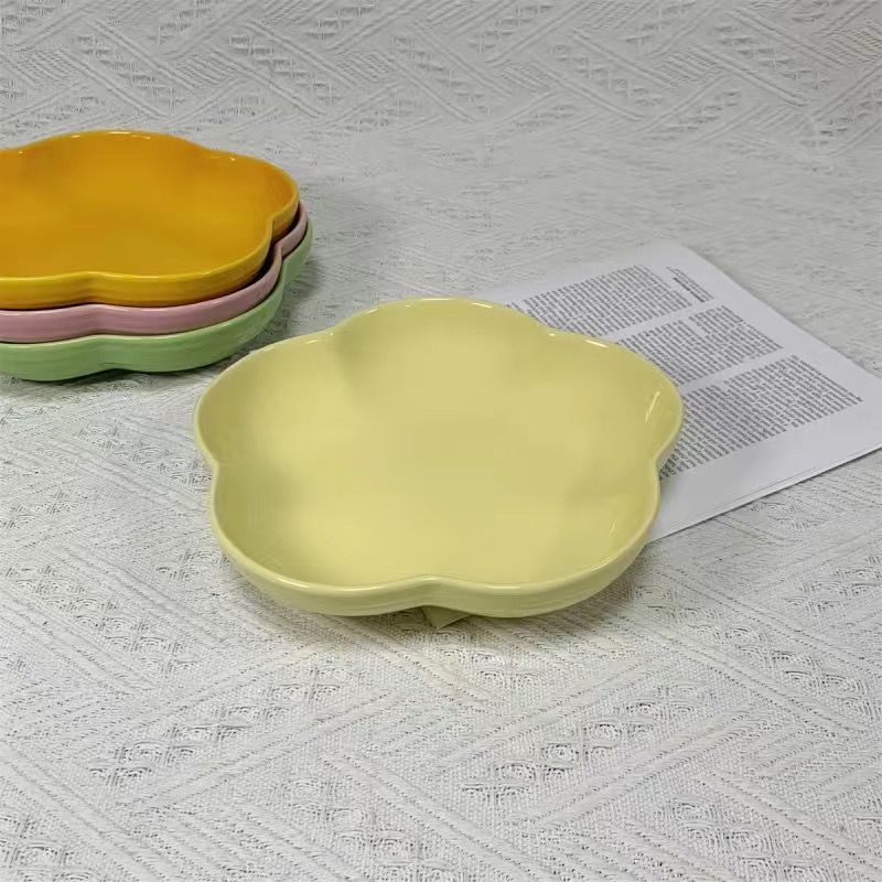 Porcelininė gili lėkštė – prancūziškas stilius, underglaze spalva, mikrobangų krosnelė tinka, neįprasta forma