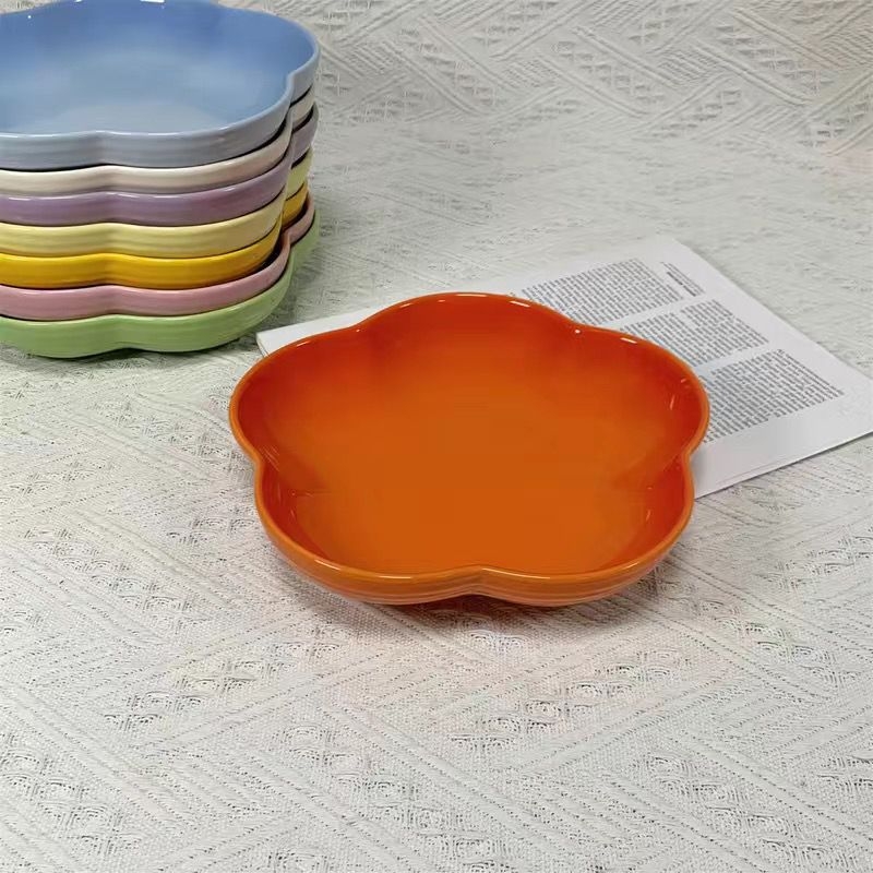 Porcelininė gili lėkštė – prancūziškas stilius, underglaze spalva, mikrobangų krosnelė tinka, neįprasta forma