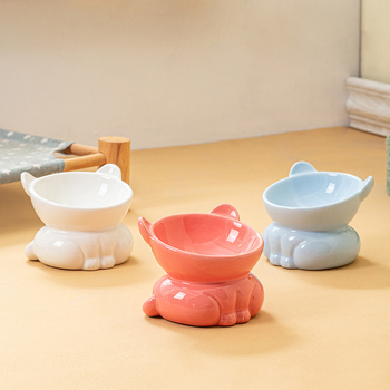 Μπολ γάτας από ανοξείδωτο ατσάλι, ψηλό, με μεγάλη χωρητικότητα για πόσιμο και φαγητό (αντι-ανατροπή)