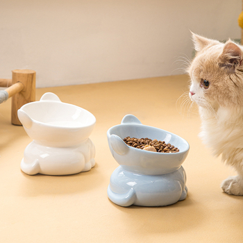 Μπολ γάτας από ανοξείδωτο ατσάλι, ψηλό, με μεγάλη χωρητικότητα για πόσιμο και φαγητό (αντι-ανατροπή)