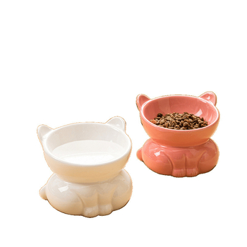 Μπολ γάτας από ανοξείδωτο ατσάλι, ψηλό, με μεγάλη χωρητικότητα για πόσιμο και φαγητό (αντι-ανατροπή)