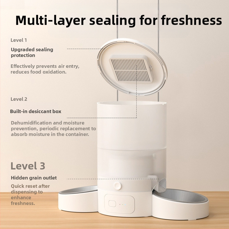 Интелигентен автоматичен хранилник с таймер, голям капацитет за котки и кучета