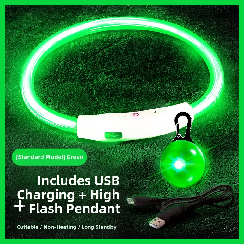 Светеща висулка за домашни любимци с камбанка – против изгубване, светлина за нощни разходки кучета и котки