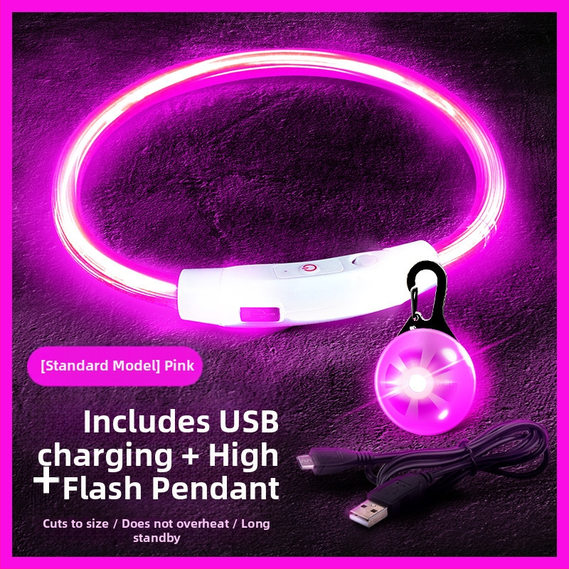 Светеща висулка за домашни любимци с камбанка – против изгубване, светлина за нощни разходки кучета и котки