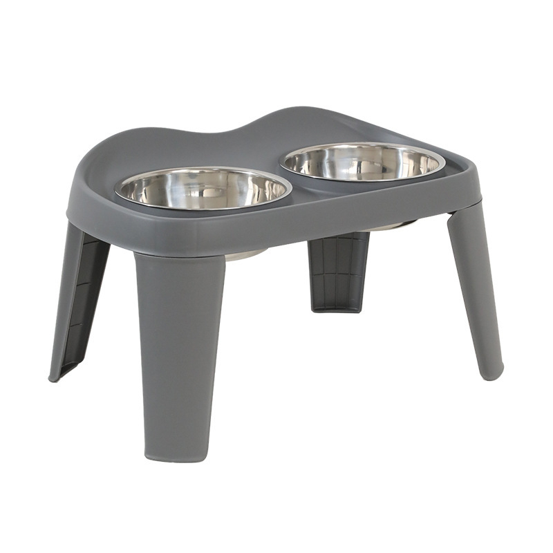 Сгъваеми повдигнати двойни купи за кучета, пластмасова конструкция, марка Meow Heart Treasure, принадлежности за хранене на домашни любимци