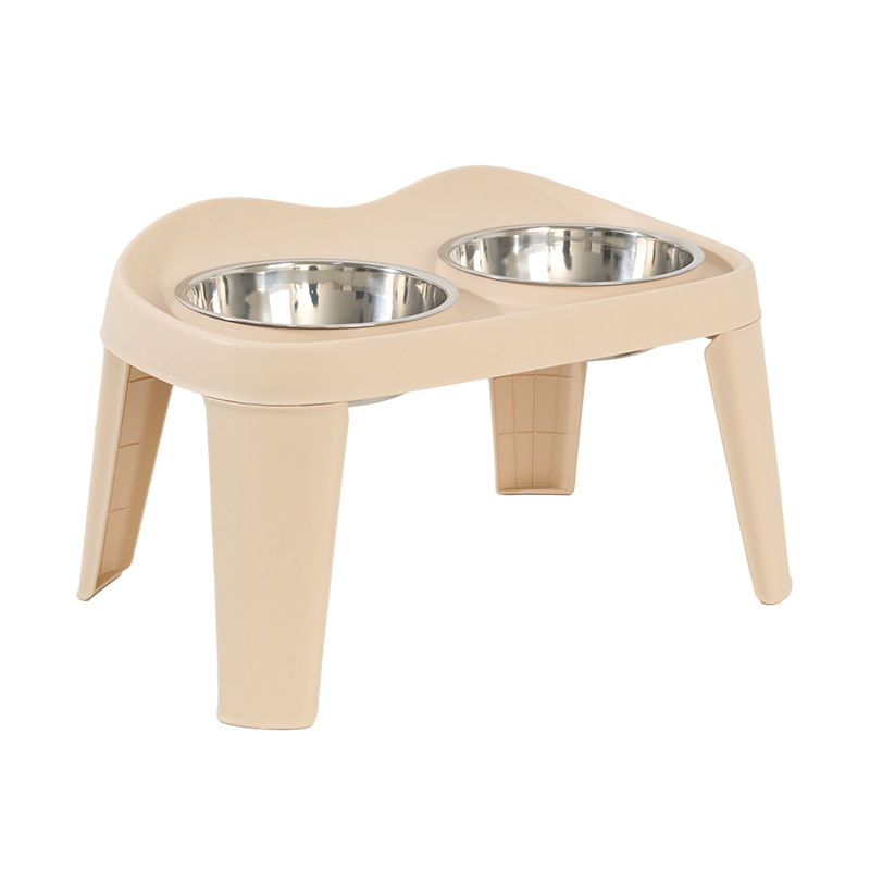 Сгъваеми повдигнати двойни купи за кучета, пластмасова конструкция, марка Meow Heart Treasure, принадлежности за хранене на домашни любимци