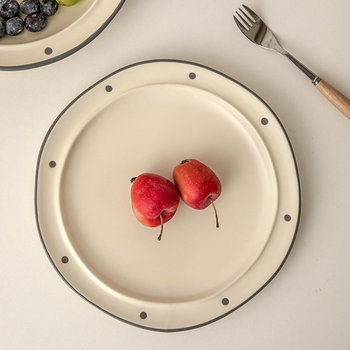 Portselininė lėkštė, netaisyklingos formos, japonų stiliaus, tinka makaronams ir desertams — puiki dovana