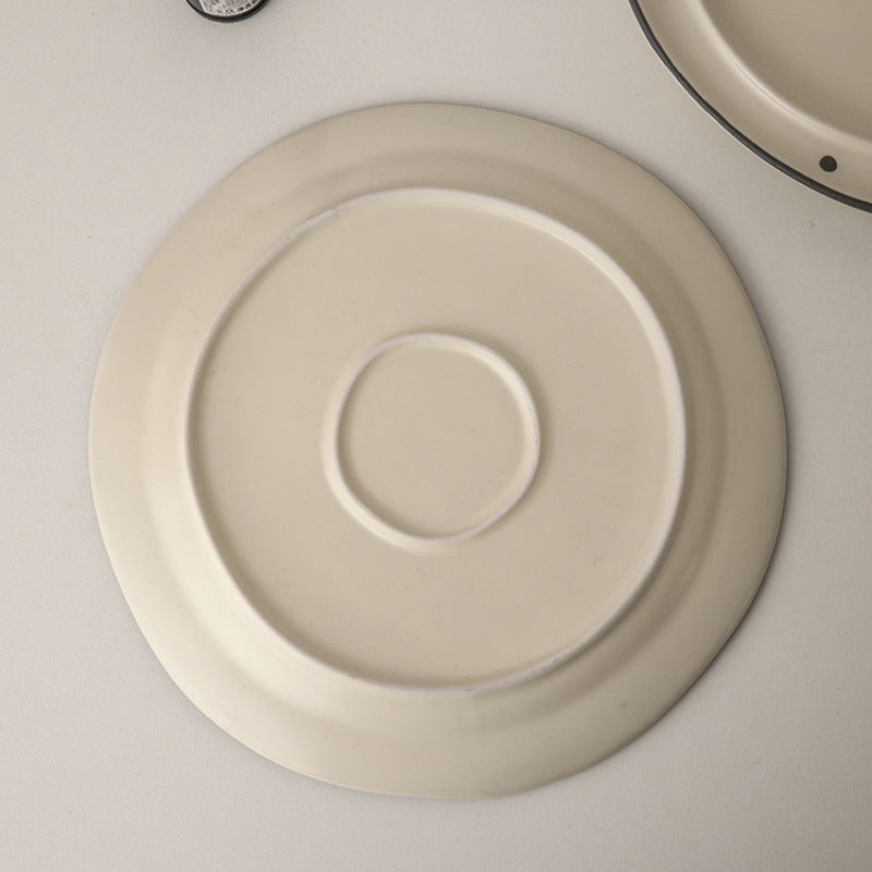 Portselininė lėkštė, netaisyklingos formos, japonų stiliaus, tinka makaronams ir desertams — puiki dovana