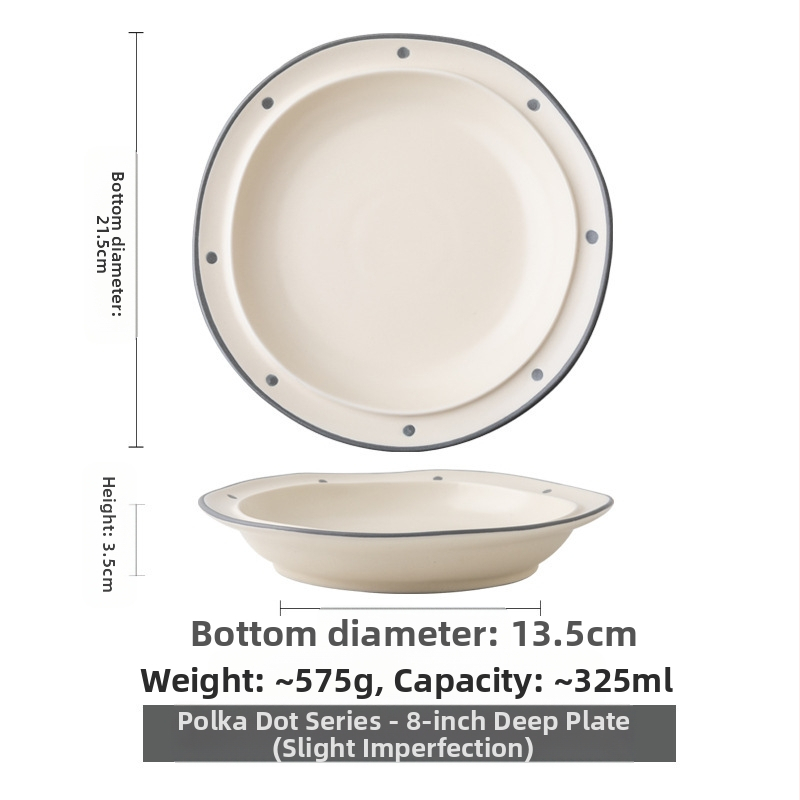 Portselininė lėkštė, netaisyklingos formos, japonų stiliaus, tinka makaronams ir desertams — puiki dovana