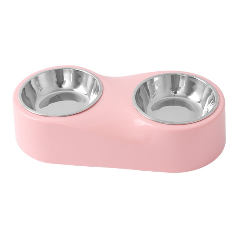 Pipitao μπολάκι γάτας – διπλό μπολ, ABS + ανοξείδωτος χάλυβας, κατάλληλο για γάτες, αντιανατροπή
