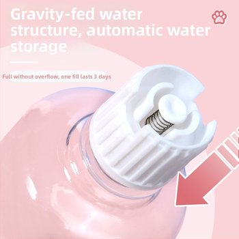 3-σε-1 μπολ τροφής για γάτες και σκύλους με αυτόματο πότισμα νερού, προστασία από ανατροπή και προστασία του λαιμού, υλικό PP+PC